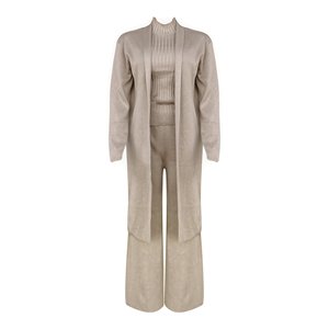 Set Loungewear da donna in maglia a costine 3 pezzi #11 - Product Image 4
