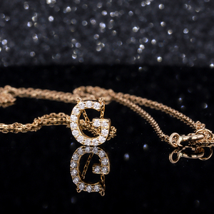 Liquidación de Stock Collar con Nombre Personalizado en Oro de 18k Colgante con 26 Letras del Alfabeto Joyería para Mujer Collar con Inicial de Diamante Creado en Laboratorio - Product Image 4