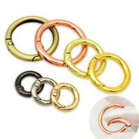 Accessoires de quincaillerie pour sacs de différentes tailles Porte-clés en alliage de zinc solide Anneau O à ressort en métal ouvert Prix compétitif Boucle de suspension