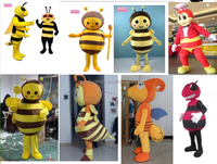 Costume de mascotte de publicité commerciale unisexe Lollibee's Friendly Bird Bumble Bee Panda Bear Autres insectes pour les fêtes d'enfants Événements