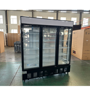 Süpermarket ticari 3-Door soğuk içecek dondurucu Cola bira dikey ticari içecek vitrin ile tekerlekler - Product Image 2