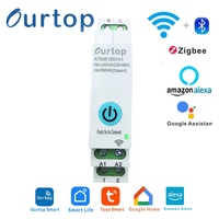 Vente directe usine – Disjoncteur intelligent Wi-Fi 1P 16A sur rail DIN avec minuterie 100-240 Vca et relais Tuya