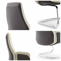 Chaise visiteur de bureau en cuir moderne de luxe pour salle de conférence commerciale contemporaine Nodic Cheapest Foshan