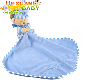 Bébé Couette Jouet Mignon Dessin Animé <span class=keywords><strong>Animal</strong></span> <span class=keywords><strong>Souris</strong></span> Ours Doux Peluche PP Coton Hochet de Remplissage avec Anneau - Product Image 4