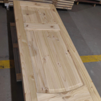 Portes intérieures simples en bois de pin plaqué MDF pour la chambre à coucher, portes intérieures en bois à une seule feuille