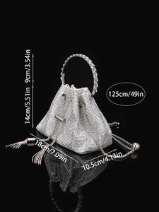 Sac de soirée de luxe minimaliste haut de gamme Bell, nouveau sac à bandoulière plissé de couleur unie pour mariage et fête, sac de marque - Product Image 3