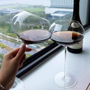 <span class=keywords><strong>Verre</strong></span> à dégustation de <span class=keywords><strong>vin</strong></span> rouge en cristal soufflé à la main, ultra-fin, en forme de cœur, design moderne, durable et de haute qualité - Product Image 3