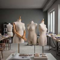 M116-gws Usine Pas Cher XXL Femme Factice Bois Réglable Bras Tailleur Tissu Plus La Taille Robe Forme Femme Mannequin