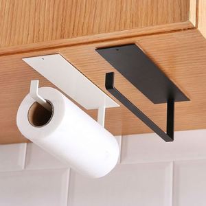 Support mural multifonctionnel moderne en métal, sans perçage, auto-adhésif pour essuie-tout, idéal pour cuisine et salle de bain – Offre Spéciale - Product Image 4