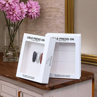 Boîtes en gros pour kits d'ongles à marque privée, boîte d'emballage personnalisée en carton blanc 250 g/m² pour faux ongles à presser