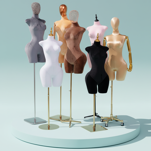 Maniquí de torso curvilíneo para mujer talla grande BBL con <span class=keywords><strong>busto</strong></span> y caderas grandes, ajustable, de espuma rígida, para exhibición de vestidos. - Product Image 1