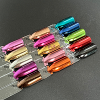 Poudre à ongles effet miroir chromé 15 couleurs, pigment magique pour nail art