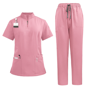 Nuovo Design Divisa Ospedaliera a Maniche Corte Morbida per Medici e <span class=keywords><strong>Infermieri</strong></span>, Set Uniformi Mediche Personalizzabili con Logo - Product Image 1