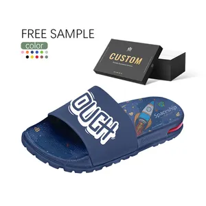 Hentol Male Fashion Gummi pantoffeln Herren Hausschuhe Big Size 49 Room Slipper benutzer definierte Logo Folien Sandalen