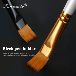 <span class=keywords><strong>Pennelli</strong></span> personalizzati Panwenbo dipingono 10 pezzi <span class=keywords><strong>pennelli</strong></span> piatti e con punta di Roun Set di <span class=keywords><strong>pennelli</strong></span> <span class=keywords><strong>per</strong></span> artisti - Product Image 4