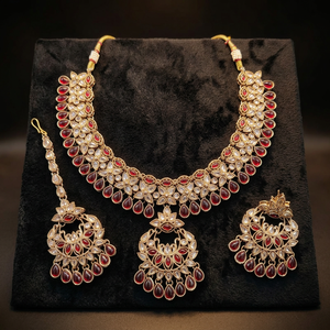 Elegant High Quality Zinc Alloy Bridal Engagement Wedding Anniversary Party Gift Ethnic Fashion Rhodium Plated Jewelry <b>Set</b> - Product Image 3