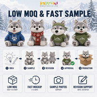 Fabricante de Peluches de Mascotas de Lobo, Peluche Personalizado OEM para Escuelas, Equipos Deportivos, Clubes, Eventos y Artículos para Fanáticos