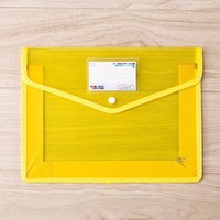 Sobre de PVC A4 con Cierre de Cordón, Carpeta Ecológica para Documentos en Colores Brillantes para Uso Escolar, de Oficina y en el Hogar