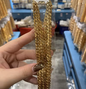 סגנונות מרובים הסיטונאי <span class=keywords><strong>14k</strong></span> 24k פיגרו הרינינג שרשרת שרשרת היפ הופ קוואן שרשרת מצופה זהב לנשים גברים - Product Image 4