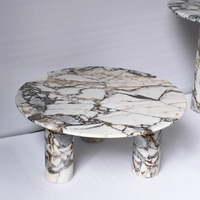 Table à manger en marbre bleu galaxie au design moderne personnalisé de haute qualité pour restaurant, hôtel ou salon en pierre