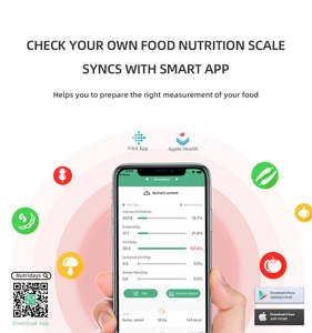 YY115 Alimentaire Numérique Smart App Nutrition Apport Calculer Calorie protéine En Acier Inoxydable <span class=keywords><strong>cuisine</strong></span> balances numériques - Product Image 5