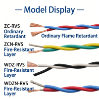 Câble torsadé WDZN en PVC massif résistant au feu, anti-ignifuge, pour signalisation d'alarme incendie, fil flexible pour bâtiment