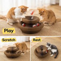 Griffoir pliable multifonctionnel pour chat en carton ondulé recyclable, jouet pour chat pour aiguiser les griffes, vente en gros OEM
