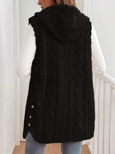 Chaleco con Capucha de Forro Polar de Doble Cara para Mujer, Estilo Casual, para Otoño e Invierno - Product Image 6