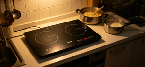 Table de cuisson à induction double zone, 2 brûleurs, <span class=keywords><strong>cuisinière</strong></span> électrique encastrable, plaque vitrocéramique avec commande tactile par capteur - Product Image 6