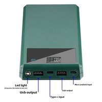 Kit de boîtier de batterie externe détachable 10 cellules 18650 avec interface d'entrée Type-C, charge rapide sans soudure, modèle Q10 FeGobe, moulage privé