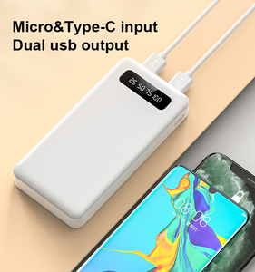 Wholesal Caricatore 2 Uscita Usb 20000 Banca di Potere Display Digitale <span class=keywords><strong>20.000</strong></span> mAh Tipo C Powerbank Con Doppio Led Torcia - Product Image 6