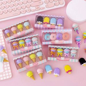 Ensemble de gommes à effacer en caoutchouc TPR 3D personnalisables avec logo, mignonnes, pour écoliers, enfants, promotionnelles, MOQ 1000 ensembles - Product Image 2