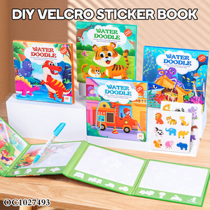 Livres d'autocollants d'animaux marins assortis, jouets pour enfants, formes et couleurs, jeu éducatif précoce, livre de gribouillage aquatique, premier livre d'activités pour filles - Product Image 2