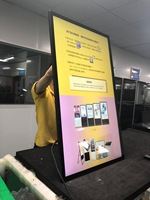 Monitor Layar Sentuh LCD 18,5 Inci Terlaris, Layar Display Iklan Dalam Ruangan Komersial, TV Pintar Portabel untuk Pusat Perbelanjaan