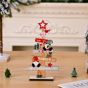 2025 <b>Christmas</b> Table Decoration Wish You Merry <b>Christmas</b> Letter Wooden Plate Elderly Snowman Dwarf Elderly Wooden Decoration - Product Image 6