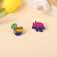 Broche en métal artisanale en forme de dinosaure éclose, accessoire à thème animal pour sacs et vêtements, vente en gros