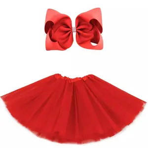 Gonna Tutu a strati per bambini con fiocco per capelli vestito da balletto gonna Tutu per bambini abiti per bambini