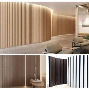 Paneles Acústicos Elegantes SANYUAN, Diseño Curvo de Listones Flexibles Modernos, Alto NRC 80%, Paneles de Listones de Madera Ecológicos para el Hogar - Product Image 5