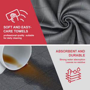 Serviette de nettoyage de cuisine multifonctionnelle en microfibre et fibre de carbone torchon absorbant l'eau répulsif à l'huile sans traces de verre - Product Image 2