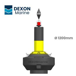 Boa Galleggiante Laterale Rossa Diametro 1200mm per Navigazione, Realizzata in LLDPE, Forniture Marine Dexonmarine, Lanterna Solare/DC, 400KG - Product Image 5