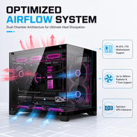 Casing Komputer Gaming PC Custom OEM AntarcChill, Casing & Tower Komputer, Kaca Temper, Micro ATX, Kabinet Desktop PC