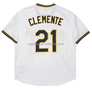 Beste Kwaliteit Gestikte Custom #21 Clemente Geborduurd Dik Vest American Baseball Jersey - Product Image 2