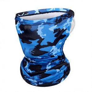 Cache-cou camouflage bleu anti-UV en polyester pour sports de plein air unisexe toutes saisons avec impression par sublimation - Product Image 4