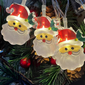 Santa Claus <strong>String</strong> <strong>Lights</strong> Slice Holiday Lighting Fruit Fairy Lamp Luminous Strawberry Apple Background Curtain Lamp - Product Image 1