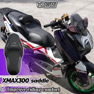 Accesorios para Motocicleta Yamaha XMAX300 Años 23-26, Funda Grande Negra Impermeable para Asiento, Base de Cojín - Product Image 1