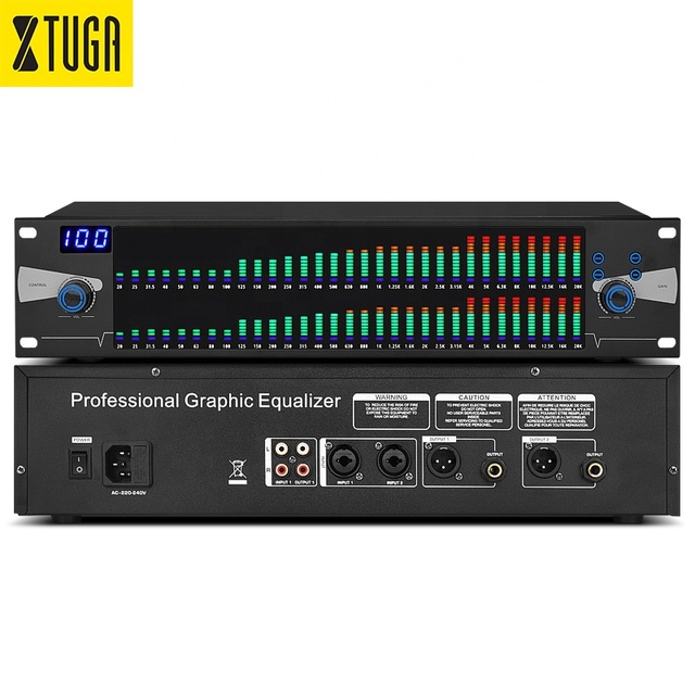 Professional Dual 31-Band Audio Effect DSP Processor Graphic Digital Equalizer Home Karaoke Stage-New 2U DJ System