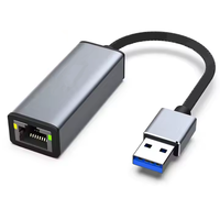 Adaptor USB ke Ethernet 1000Mbps Plug and Play USB 3.0 Bebas Driver RJ45 LAN Dongle untuk Nintendo Laptop PC Windows MacOS Linux