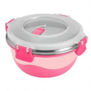 <b>Lunch</b> <b>Box</b> Stainless Steel <b>Lunch</b> <b>Box</b> Polished Camping Food Carrier with Lock Lid With Plastic <b>Lunch</b> <b>Box</b> - Product Image 1