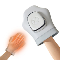 Gant de massage pour les mains rechargeable et portable avec compression à double couche d'airbag et 3 niveaux de chaleur pour la relaxation des doigts, de la paume et du poignet
