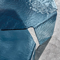 Italienischer Luxus-Tisch - Italienischer Minimalistischer Acryl-Kombinations-Couchtisch mit Hochwertigem Transparentem Kristall
